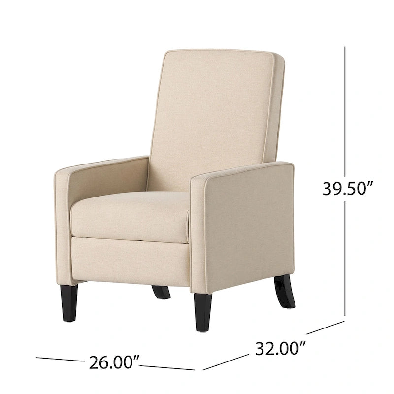 Dalton Fabric Pushback Recliner Club Armchair by Christopher Knight Home