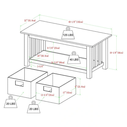40-Inch Mission Style Coffee Table