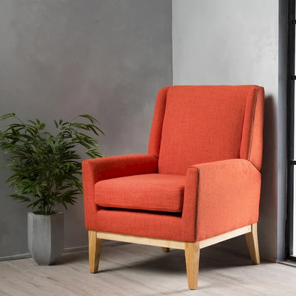 Aurla Mid-century Upholstered Accent Chair by Christopher Knight Home - 27.50 L x 28.50 W x 36.50 H