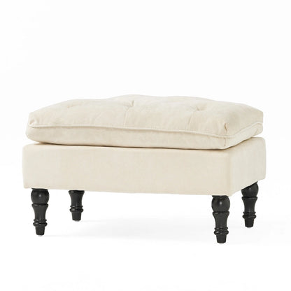 Jeremy Modern Tufted Fabric Pillow Top Ottoman by Christopher Knight Home
