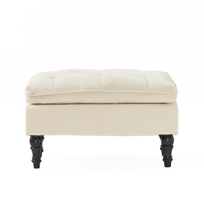 Jeremy Modern Tufted Fabric Pillow Top Ottoman by Christopher Knight Home