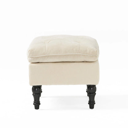 Jeremy Modern Tufted Fabric Pillow Top Ottoman by Christopher Knight Home
