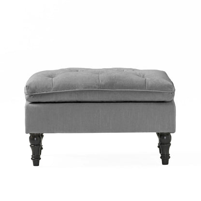 Jeremy Modern Tufted Fabric Pillow Top Ottoman by Christopher Knight Home