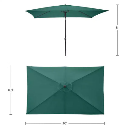 Ensemble de salle à manger d'extérieur 8 pièces Alaterre Furniture, table Weston avec parasol rectangulaire de 3 m