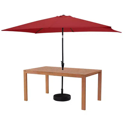 Ensemble de salle à manger d'extérieur 8 pièces Alaterre Furniture, table Weston avec parasol rectangulaire de 3 m
