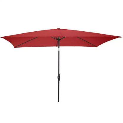 Ensemble de salle à manger d'extérieur 8 pièces Alaterre Furniture, table Weston avec parasol rectangulaire de 3 m