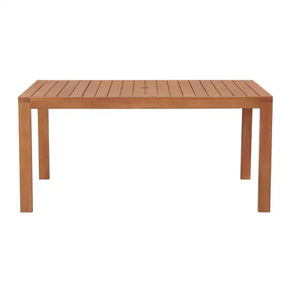 Ensemble de salle à manger d'extérieur 8 pièces Alaterre Furniture, table Weston avec parasol rectangulaire de 3 m