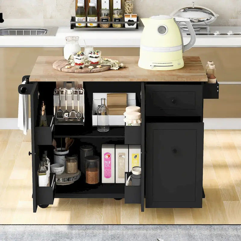 Kitchen Island with Drop Leaf