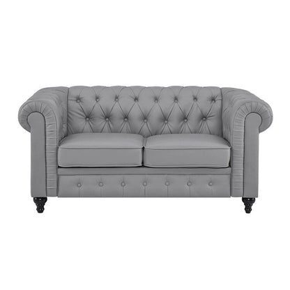 Emery Chesterfield Loveseat, Luxurious Comfort for Cozy Living Rooms, Mid-Century Modern couch, Elegance & Serenity