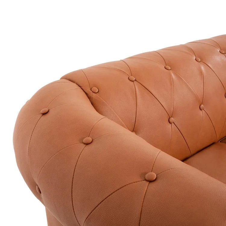 Emery Chesterfield Loveseat, Luxurious Comfort for Cozy Living Rooms, Mid-Century Modern couch, Elegance & Serenity