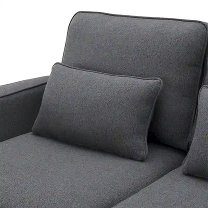 Merax 114.2 Upholstered Sofa with Console, 2 Cupholders and 2 USB Ports Wired or Wirelessly Charged