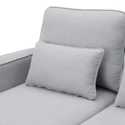 Merax 114.2 Upholstered Sofa with Console, 2 Cupholders and 2 USB Ports Wired or Wirelessly Charged