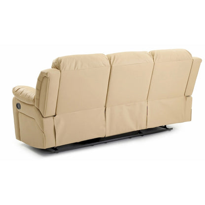 Daria 85 in. W Flared Arm Faux Leather Straight Reclining Sofa - 37L x 85W x 41H