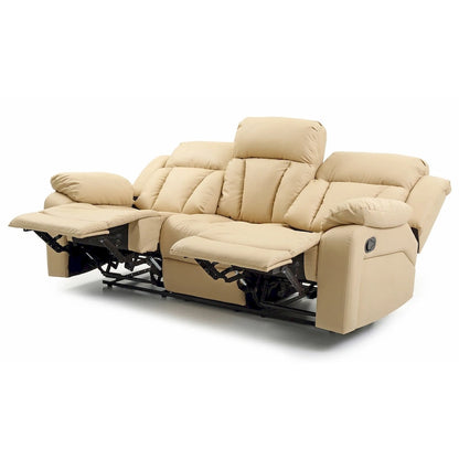 Daria 85 in. W Flared Arm Faux Leather Straight Reclining Sofa - 37L x 85W x 41H