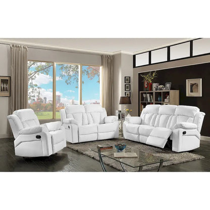 Daria 85 in. W Flared Arm Faux Leather Straight Reclining Sofa - 37L x 85W x 41H