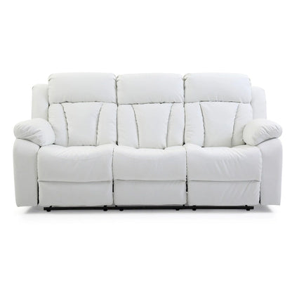 Daria 85 in. W Flared Arm Faux Leather Straight Reclining Sofa - 37L x 85W x 41H