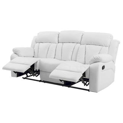 Daria 85 in. W Flared Arm Faux Leather Straight Reclining Sofa - 37L x 85W x 41H