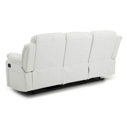 Daria 85 in. W Flared Arm Faux Leather Straight Reclining Sofa - 37L x 85W x 41H