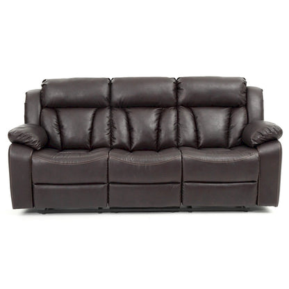 Daria 85 in. W Flared Arm Faux Leather Straight Reclining Sofa - 37L x 85W x 41H