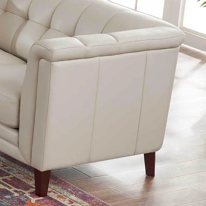 Hydeline Arvo Top Grain Leather Sofa Couch with Feather, Memory Foam and Springs
