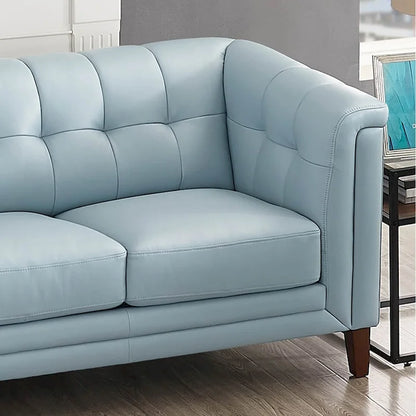 Hydeline Arvo Top Grain Leather Sofa Couch with Feather, Memory Foam and Springs