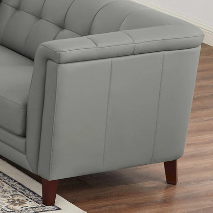 Hydeline Arvo Top Grain Leather Sofa Couch with Feather, Memory Foam and Springs