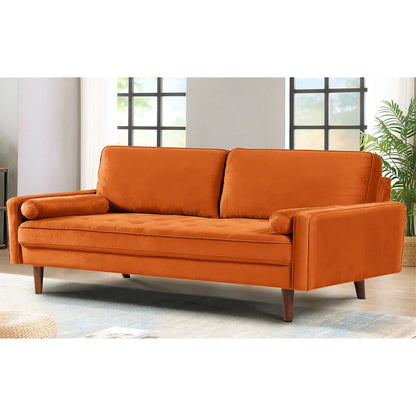 Monahan 70W Wood Frame Velvet Tufted Sofa