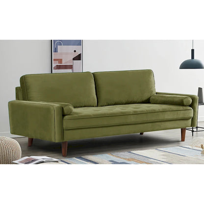 Monahan 70W Wood Frame Velvet Tufted Sofa