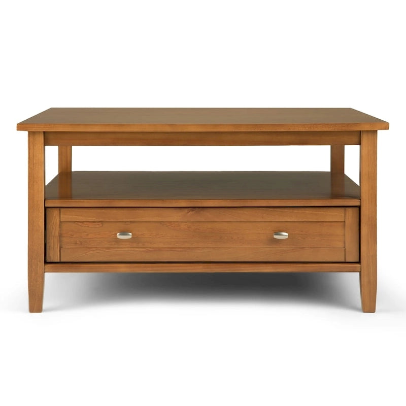 WYNDENHALL Norfolk SOLID WOOD 36 inch Wide Square Transitional Coffee Table - 36 x 36 x 18.5 - 36 x 36 x 18.5