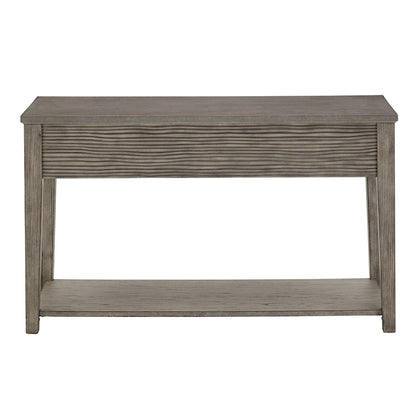 Coober Antique Grey Finish Grey Fiber Cement Sofa Table with Shelf by iNSPIRE Q Modern