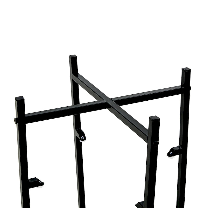 2-layer Round Tempered Glass End Table/Coffee Table with Iron Frame