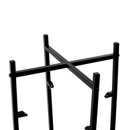 2-layer Round Tempered Glass End Table/Coffee Table with Iron Frame