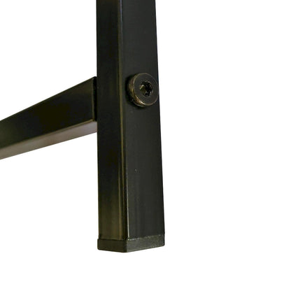 2-layer Round Tempered Glass End Table/Coffee Table with Iron Frame