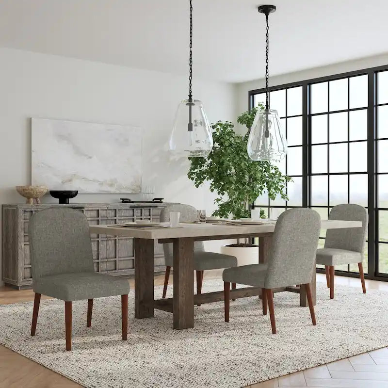 HomePop Rounded back Upholstered Dining chair-Single Pack