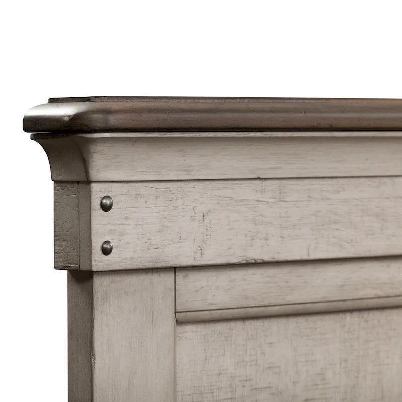 Ivy Hollow Weathered Linen Storage Bed