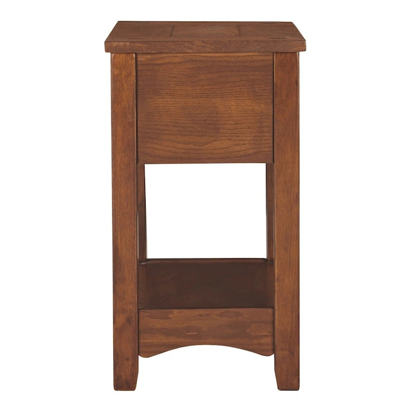 Signature Design by Ashley Breegin Brown Finish Wood Chairside End Table - 13 W x 22.13 D x 23.13 H