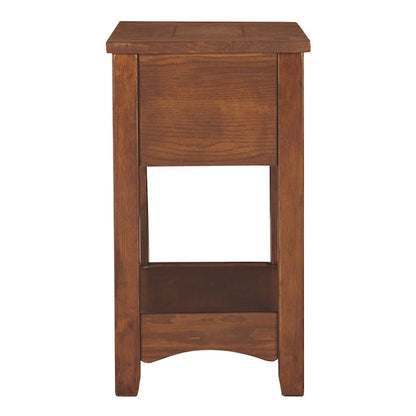 Signature Design by Ashley Breegin Brown Finish Wood Chairside End Table - 13 W x 22.13 D x 23.13 H