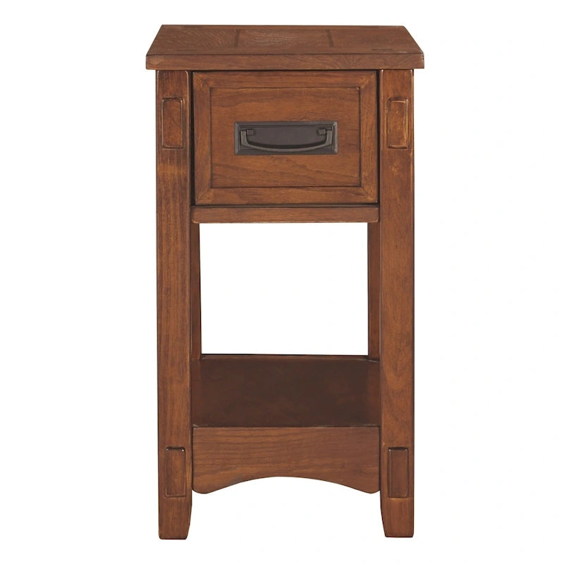 Signature Design by Ashley Breegin Brown Finish Wood Chairside End Table - 13 W x 22.13 D x 23.13 H