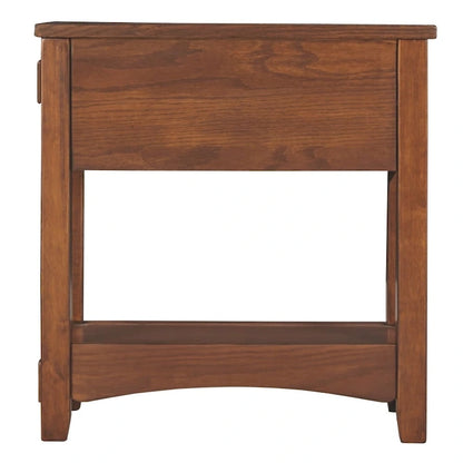 Signature Design by Ashley Breegin Brown Finish Wood Chairside End Table - 13 W x 22.13 D x 23.13 H