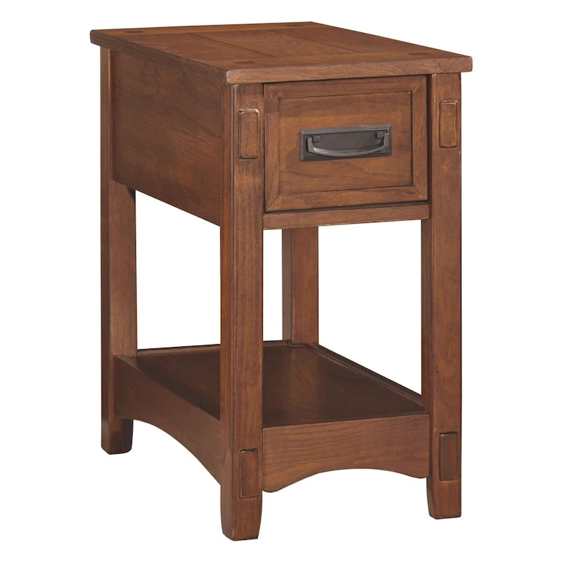 Signature Design by Ashley Breegin Brown Finish Wood Chairside End Table - 13 W x 22.13 D x 23.13 H
