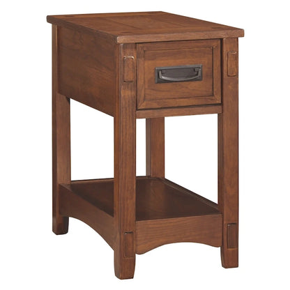 Signature Design by Ashley Breegin Brown Finish Wood Chairside End Table - 13 W x 22.13 D x 23.13 H