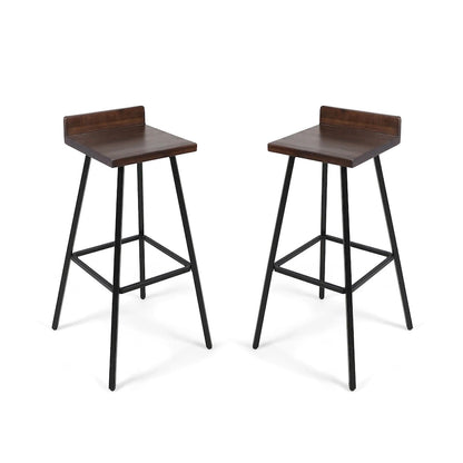 Bidwell Contemporary Indoor Acacia Wood Bar Stools (Set of 2) by Christopher Knight Home