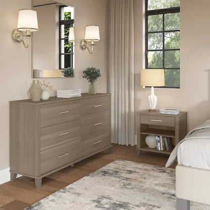 Somerset 6 Drawer Dresser and Nightstand Set by Bush Furniture