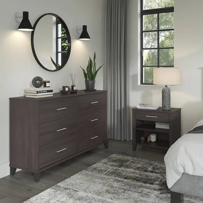 Somerset 6 Drawer Dresser and Nightstand Set by Bush Furniture
