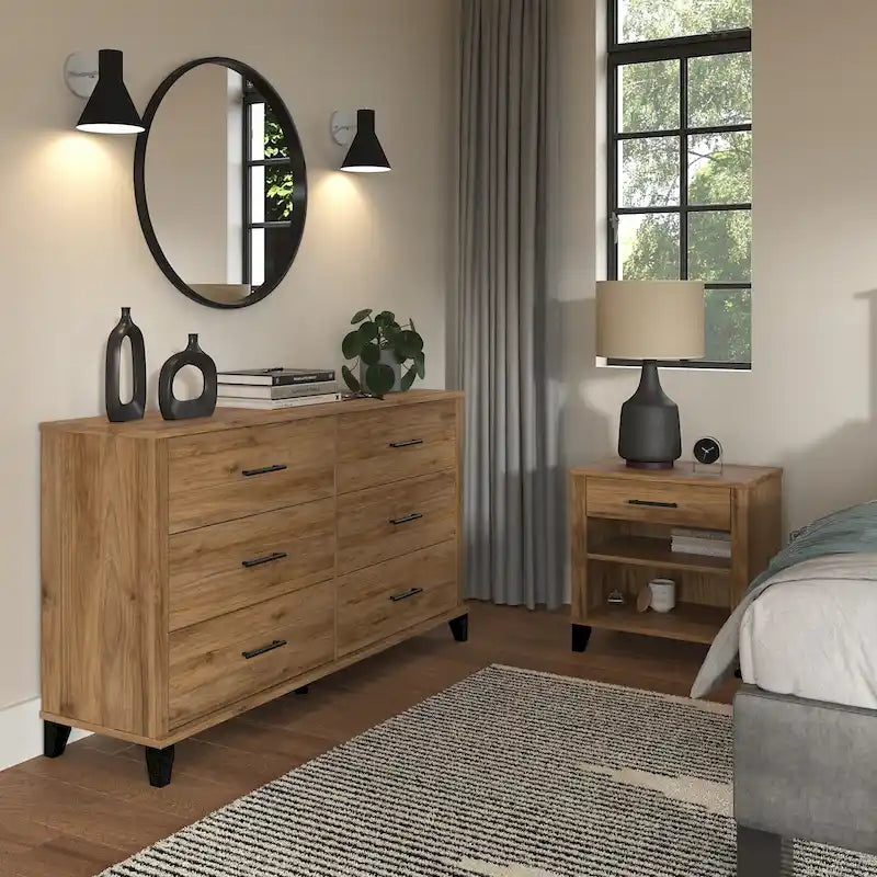 Somerset 6 Drawer Dresser and Nightstand Set by Bush Furniture