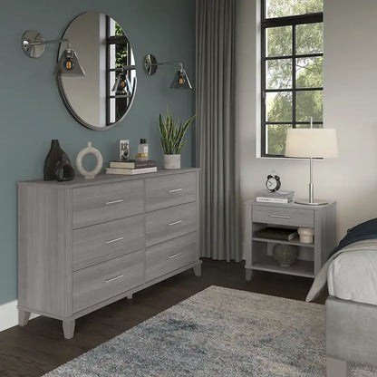 Somerset 6 Drawer Dresser and Nightstand Set by Bush Furniture