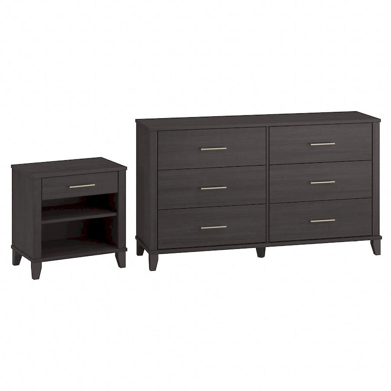 Somerset 6 Drawer Dresser and Nightstand Set by Bush Furniture