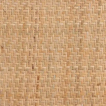Vance Mid-Century Modern Woven Rattan and Wood Counter Stool