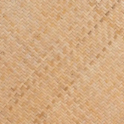 Vance Mid-Century Modern Woven Rattan and Wood Counter Stool