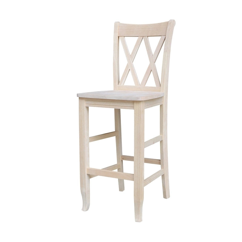  Unfinished Double X-back Stool